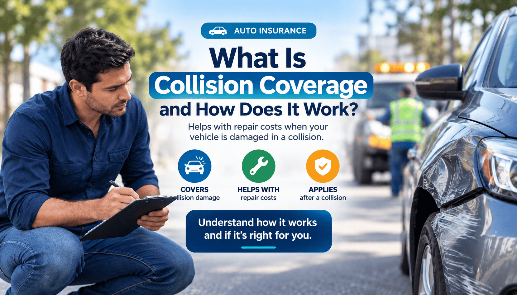 Educational guide explaining collision coverage and how it works