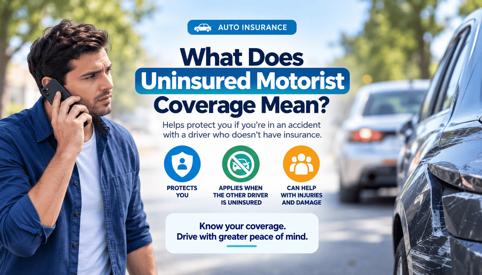 Educational guide explaining uninsured motorist coverage